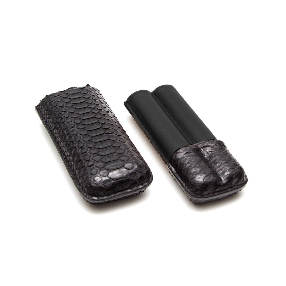 Python Leather Dual Cigar Case