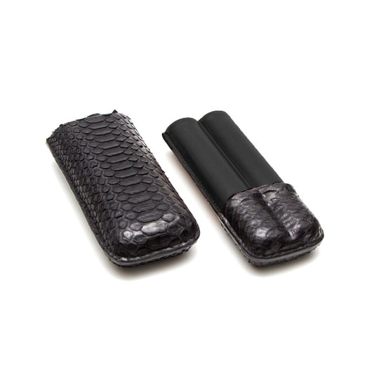Python Leather Dual Cigar Case