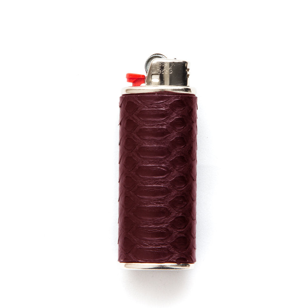 Python Leather Lighter Case